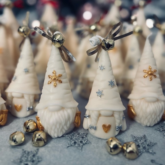 SOLD - Christmas Gnome Candles - Picture 1 of 5
